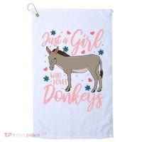 Donkey Just A Who Loves Donkeys Funny Donkey Lover Gift Golf Towel thumb 0