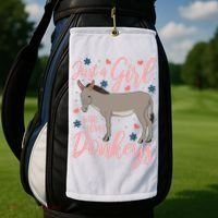 Donkey Just A Who Loves Donkeys Funny Donkey Lover Gift Golf Towel thumb 2