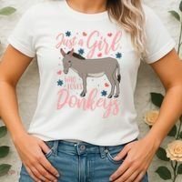 Donkey Just A Who Loves Donkeys Funny Donkey Lover Gift Women's T-Shirt thumb 2