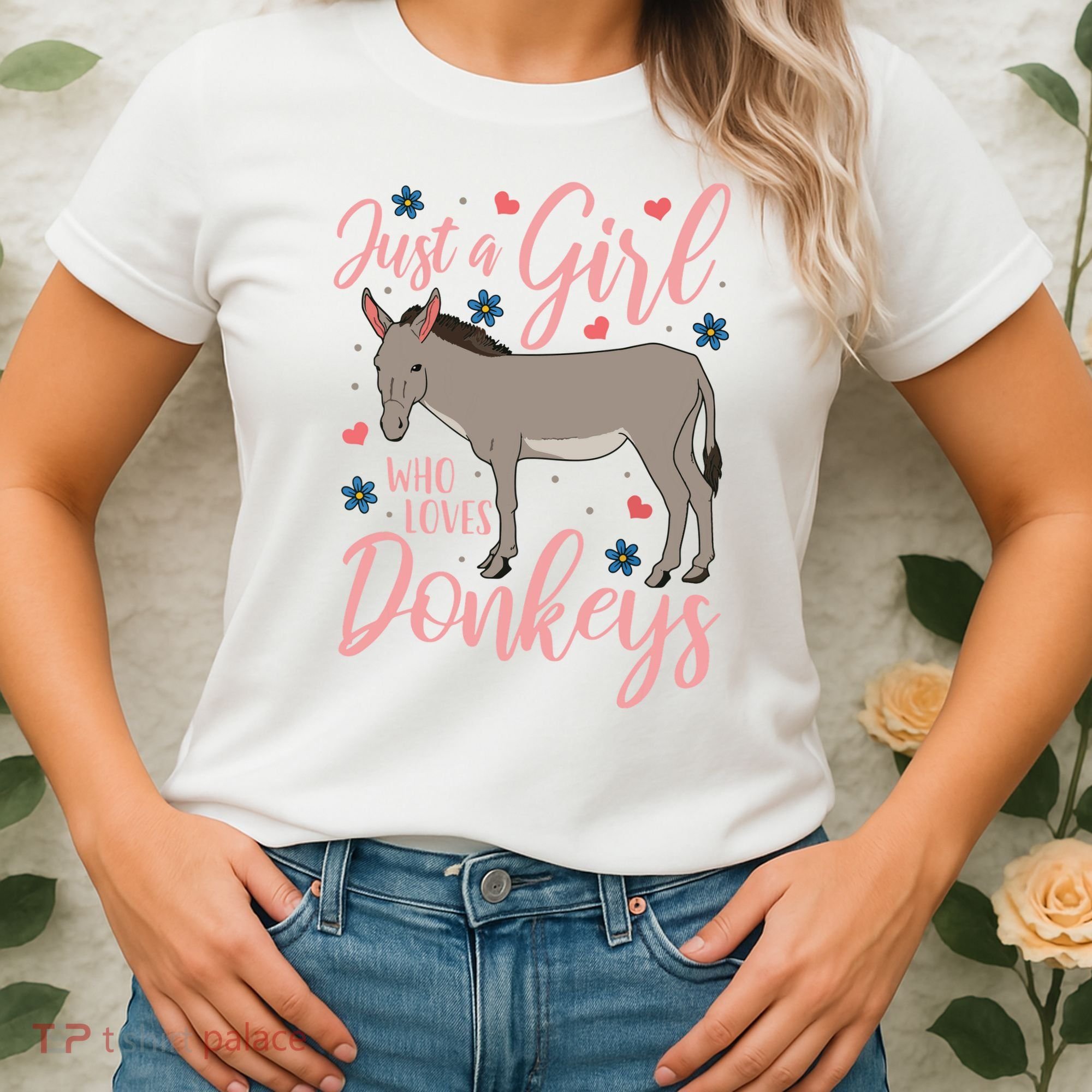 Donkey Just A Who Loves Donkeys Funny Donkey Lover Gift Women's T-Shirt