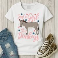 Donkey Just A Who Loves Donkeys Funny Donkey Lover Gift Women's T-Shirt thumb 3