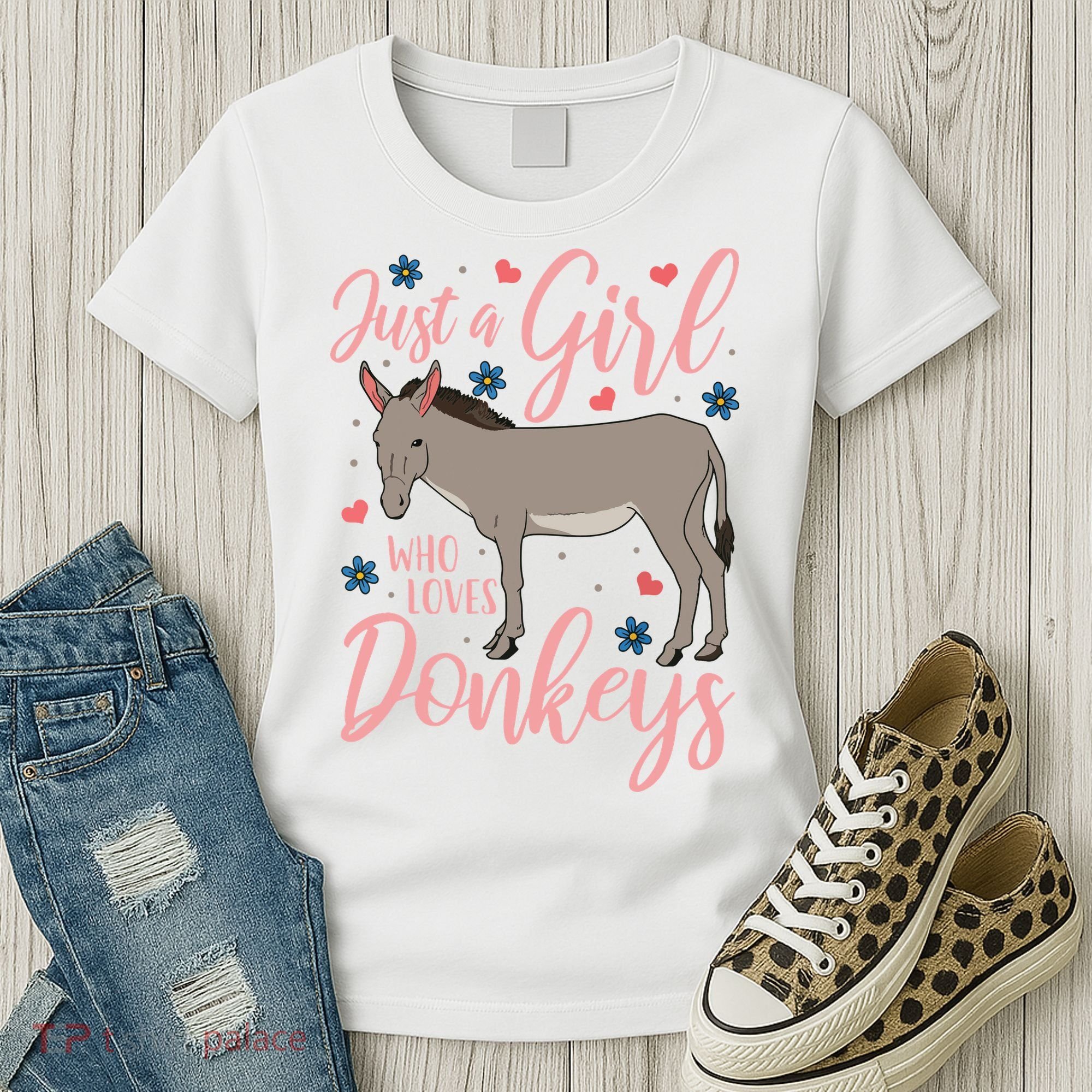 Donkey Just A Who Loves Donkeys Funny Donkey Lover Gift Women's T-Shirt