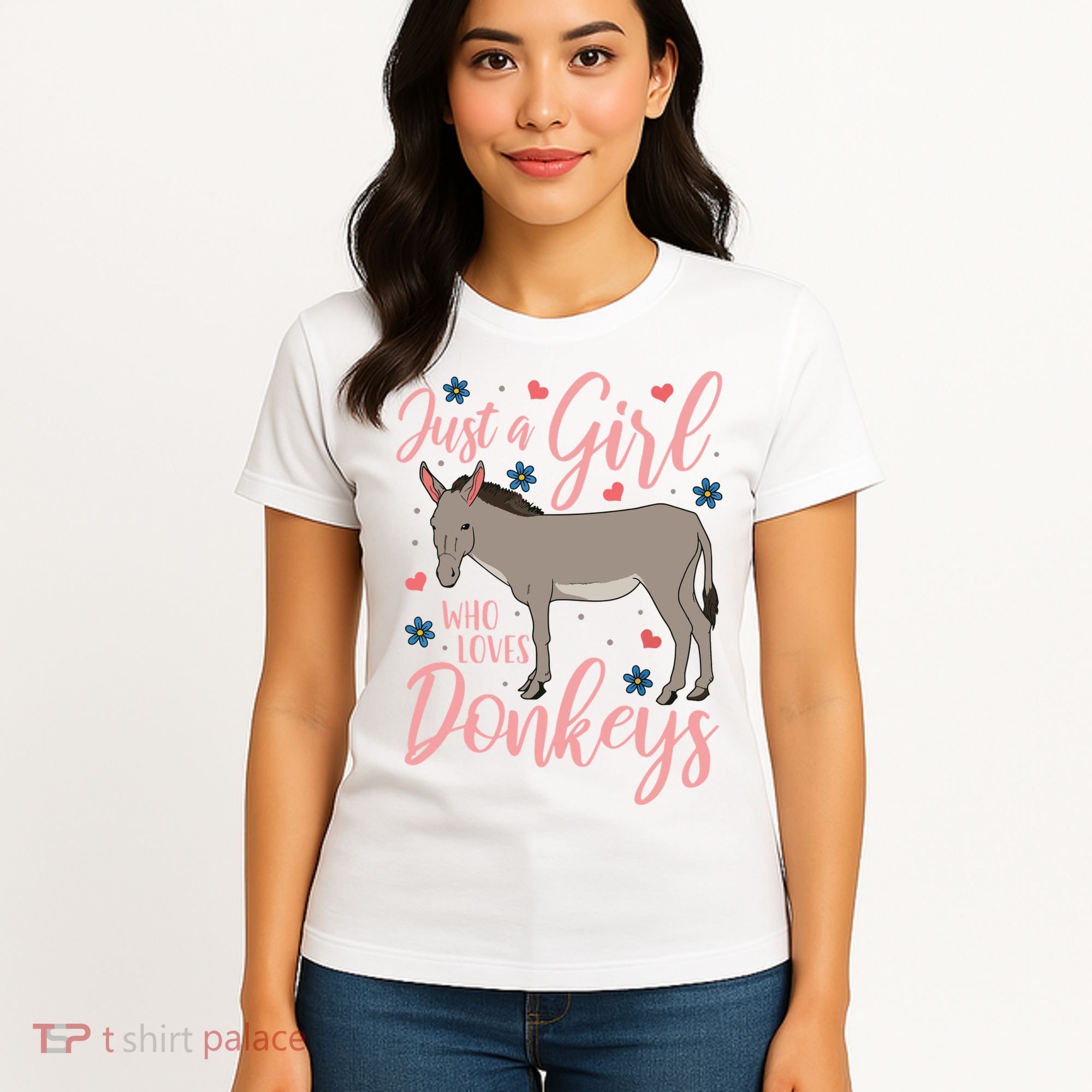 Donkey Just A Who Loves Donkeys Funny Donkey Lover Gift Women's T-Shirt