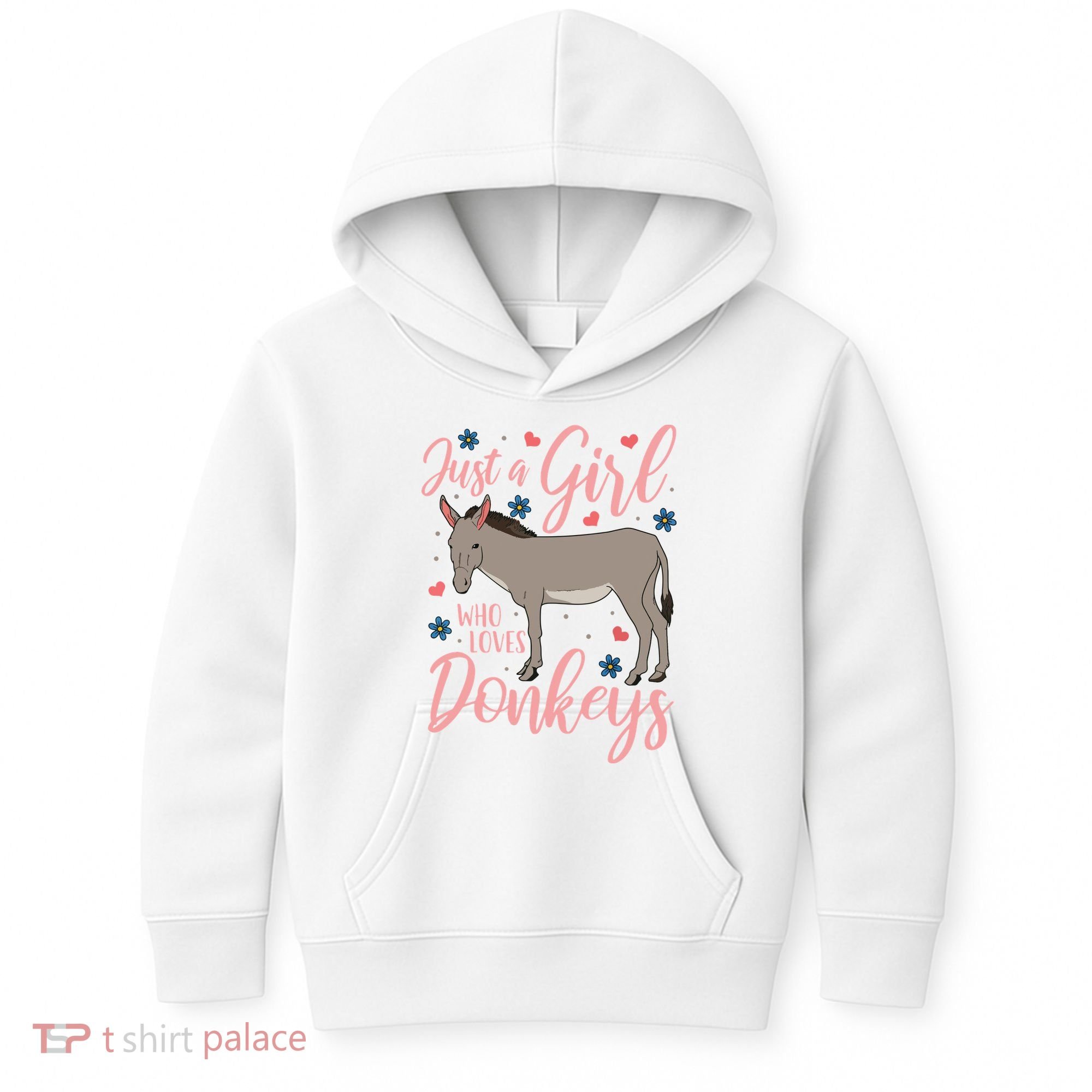 Donkey Just A Who Loves Donkeys Funny Donkey Lover Gift Kids Hoodie