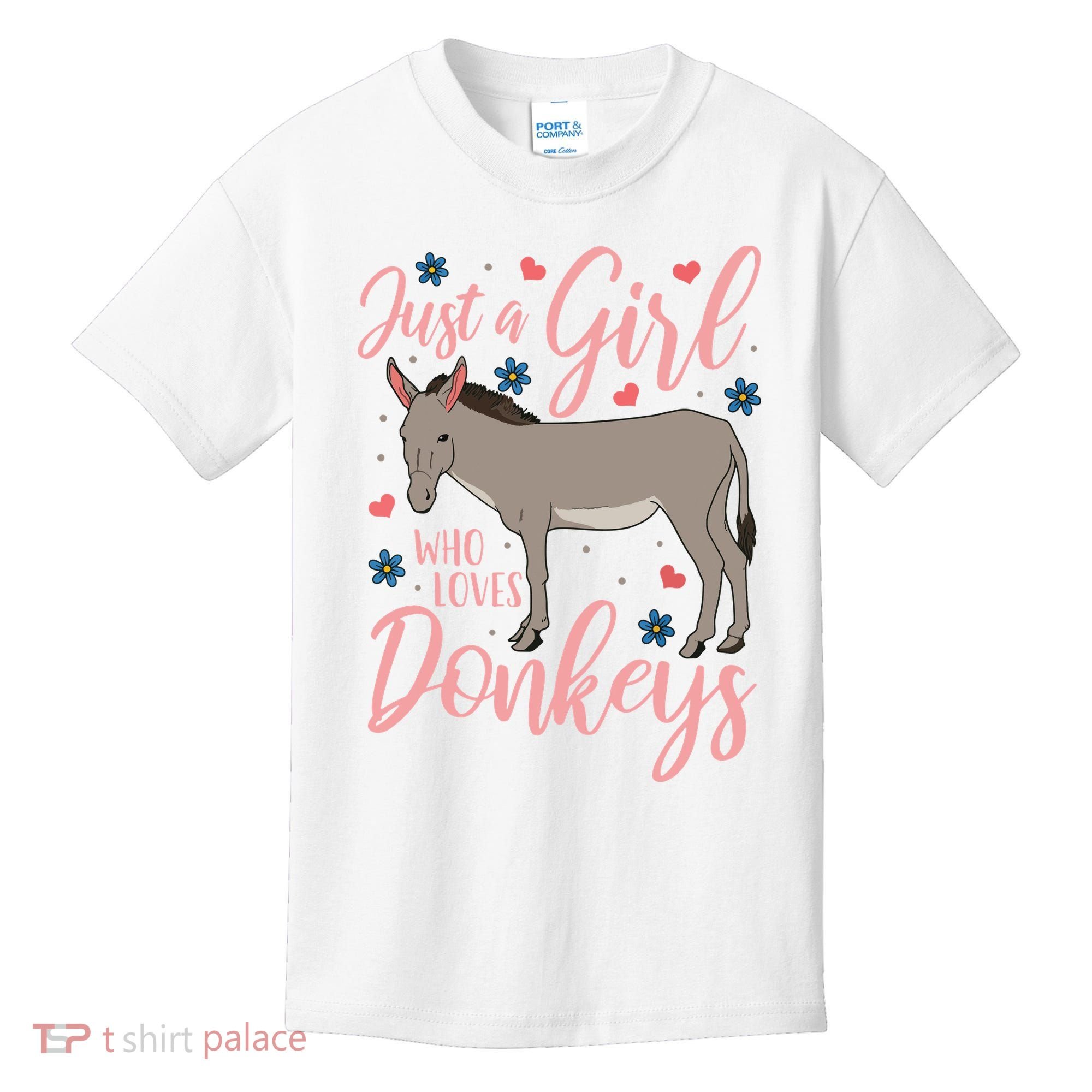 Donkey Just A Who Loves Donkeys Funny Donkey Lover Gift Kids T-Shirt