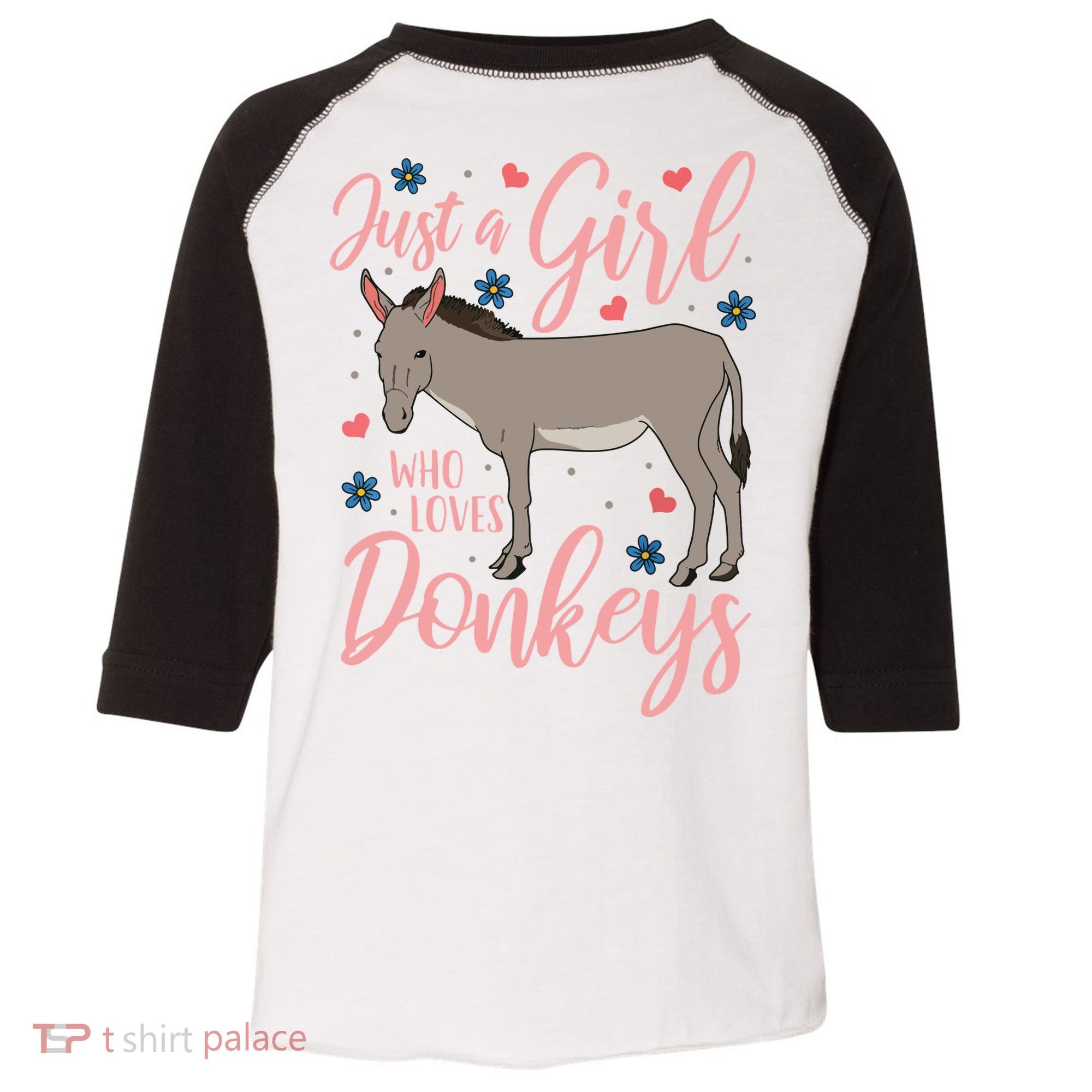Donkey Just A Who Loves Donkeys Funny Donkey Lover Gift Toddler Fine Jersey T-Shirt