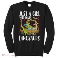 Dinosaur Just A Girl Who Loves Dinosaurs Brachiosaurus Sweatshirt thumb 0
