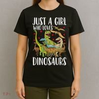 Dinosaur Just A Girl Who Loves Dinosaurs Brachiosaurus T-Shirt thumb 4