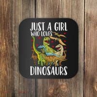 Dinosaur Just A Girl Who Loves Dinosaurs Brachiosaurus Coaster thumb 0