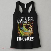 Dinosaur Just A Girl Who Loves Dinosaurs Brachiosaurus Women's Tank Top thumb 3