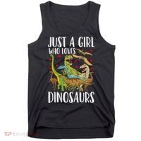 Dinosaur Just A Girl Who Loves Dinosaurs Brachiosaurus Tank Top thumb 0