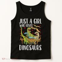 Dinosaur Just A Girl Who Loves Dinosaurs Brachiosaurus Tank Top thumb 2