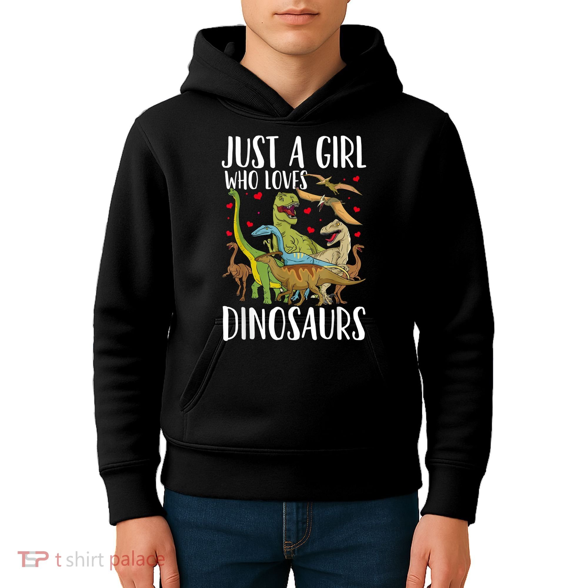 Dinosaur Just A Girl Who Loves Dinosaurs Brachiosaurus Kids Hoodie