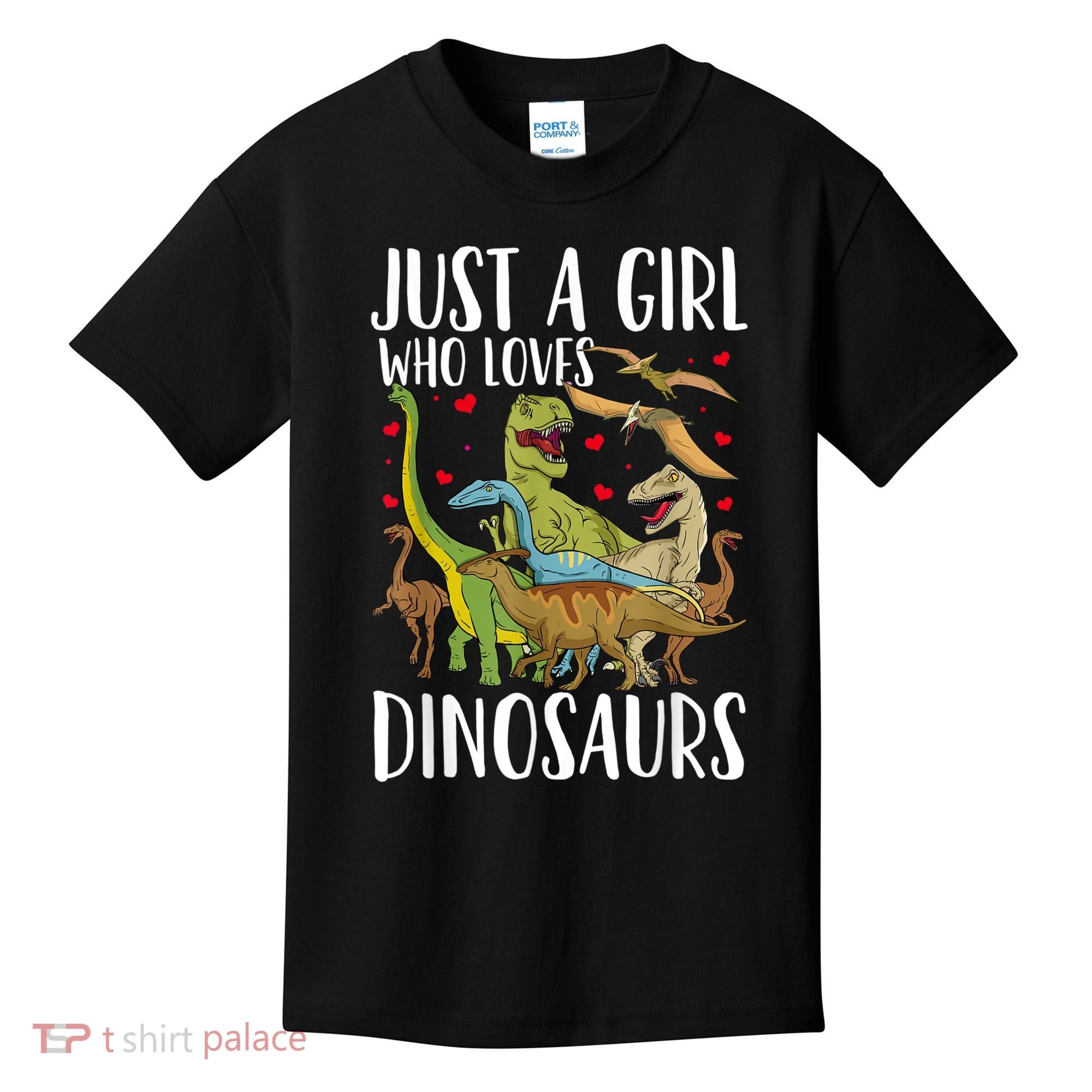 Dinosaur Just A Girl Who Loves Dinosaurs Brachiosaurus Kids T-Shirt