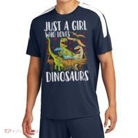 Dinosaur Just A Girl Who Loves Dinosaurs Brachiosaurus Sport-Tek Competitor United Soccer Jersey thumb 0