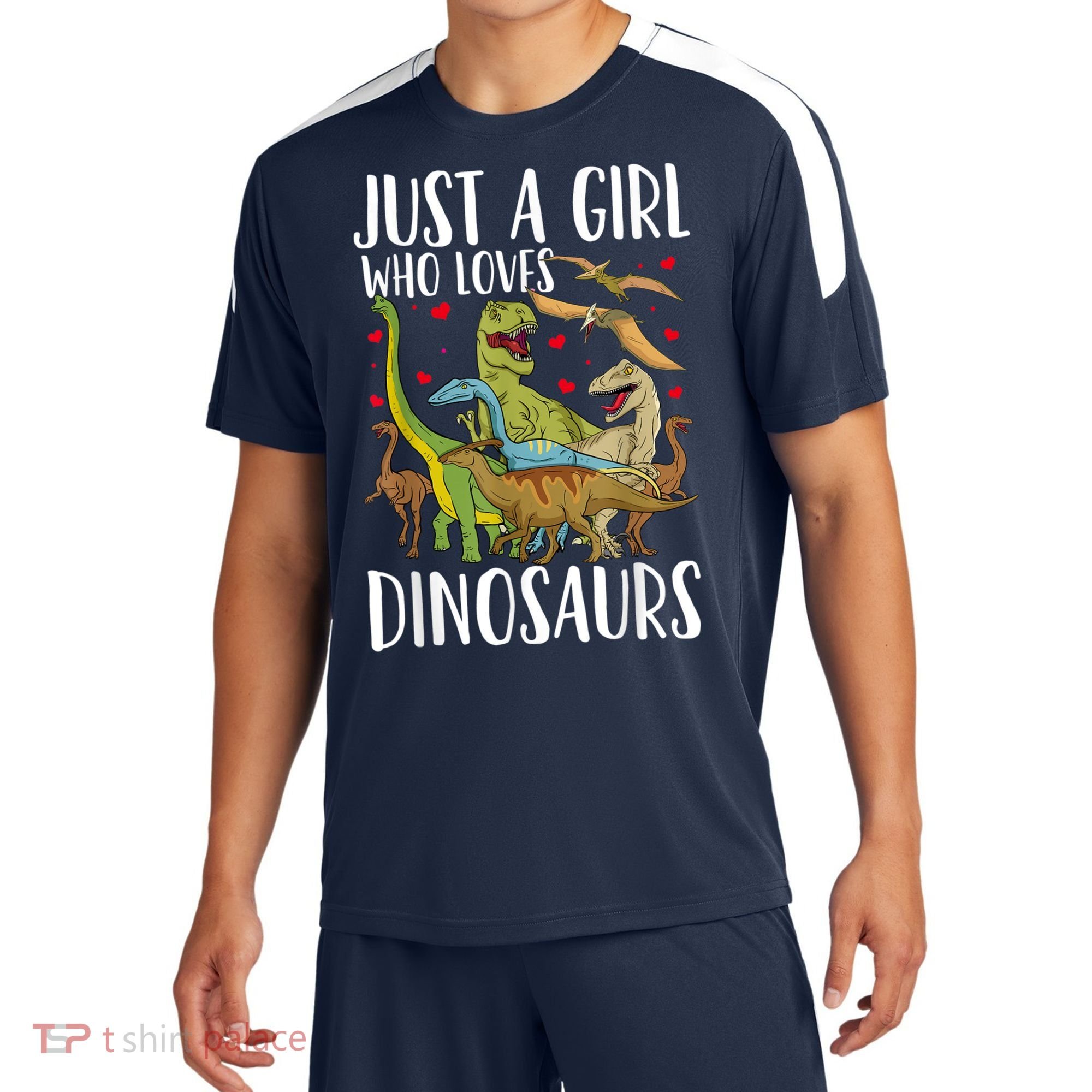 Dinosaur Just A Girl Who Loves Dinosaurs Brachiosaurus Sport-Tek Competitor United Soccer Jersey