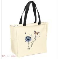 Dandelion Just Breathe Buttefly Inspiration Quotes Tote Bag thumb 2