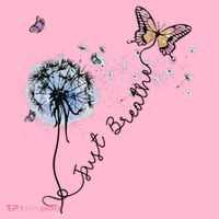Dandelion Just Breathe Buttefly Inspiration Quotes Coaster thumb 2