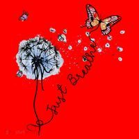 Dandelion Just Breathe Buttefly Inspiration Quotes Santa Hat thumb 1