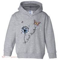 Dandelion Just Breathe Buttefly Inspiration Quotes Toddler Hoodie thumb 0