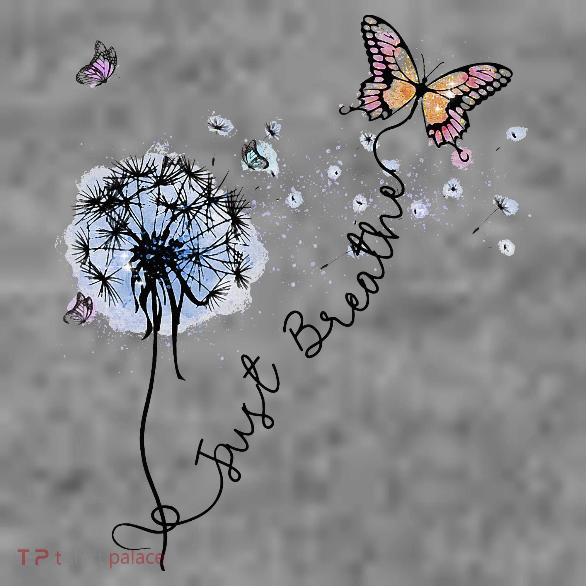 Dandelion Just Breathe Buttefly Inspiration Quotes Toddler Hoodie
