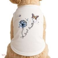 Dandelion Just Breathe Buttefly Inspiration Quotes Doggie Tank thumb 0