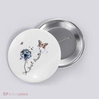 Dandelion Just Breathe Buttefly Inspiration Quotes Button thumb 0