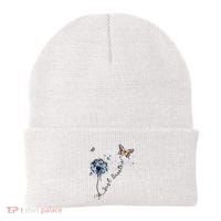 Dandelion Just Breathe Buttefly Inspiration Quotes Beanie thumb 0