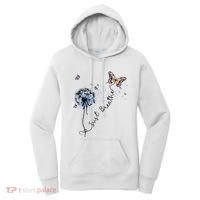 Dandelion Just Breathe Buttefly Inspiration Quotes Women's Hoodie thumb 0