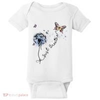 Dandelion Just Breathe Buttefly Inspiration Quotes Baby Bodysuit thumb 0