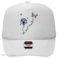Dandelion Just Breathe Buttefly Inspiration Quotes Hat thumb 0