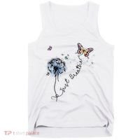 Dandelion Just Breathe Buttefly Inspiration Quotes Tank Top thumb 0