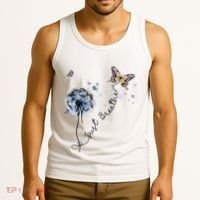 Dandelion Just Breathe Buttefly Inspiration Quotes Tank Top thumb 3