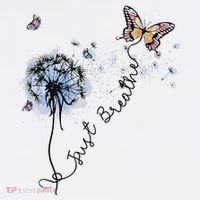 Dandelion Just Breathe Buttefly Inspiration Quotes Visor thumb 3