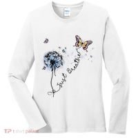 Dandelion Just Breathe Buttefly Inspiration Quotes Women's Long Sleeve Shirt thumb 0