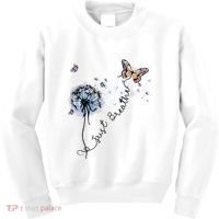 Dandelion Just Breathe Buttefly Inspiration Quotes Kids Sweatshirt thumb 0