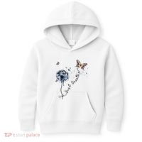 Dandelion Just Breathe Buttefly Inspiration Quotes Kids Hoodie thumb 0