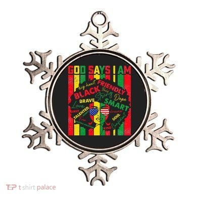 Distressed Juneteenth Black History Month God Says I Am Ornament