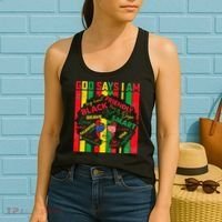 Distressed Juneteenth Black History Month God Says I Am Women's Tank Top thumb 2