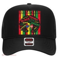 Distressed Juneteenth Black History Month God Says I Am Hat thumb 0