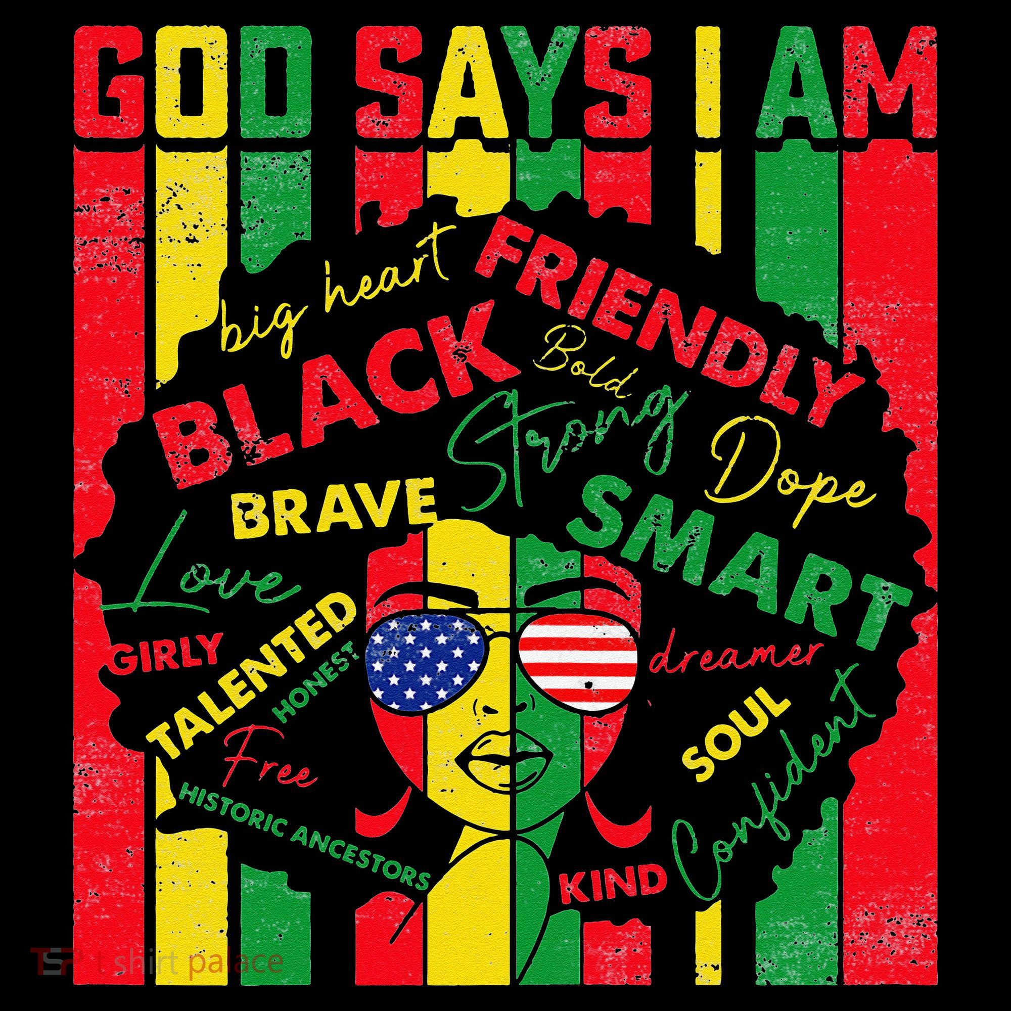 Distressed Juneteenth Black History Month God Says I Am Kids Sweatshirt