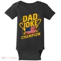 Dad Joke Champion Funny FatherS Day Dad Joke Baby Bodysuit thumb 0
