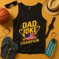 Dad Joke Champion Funny FatherS Day Dad Joke Tank Top thumb 4