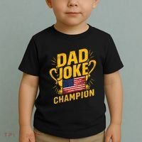 Dad Joke Champion Funny FatherS Day Dad Joke Toddler T-Shirt thumb 2