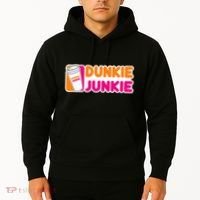 Dunkie Junkie Coffee Love Funny Coffee Saying Hoodie thumb 2