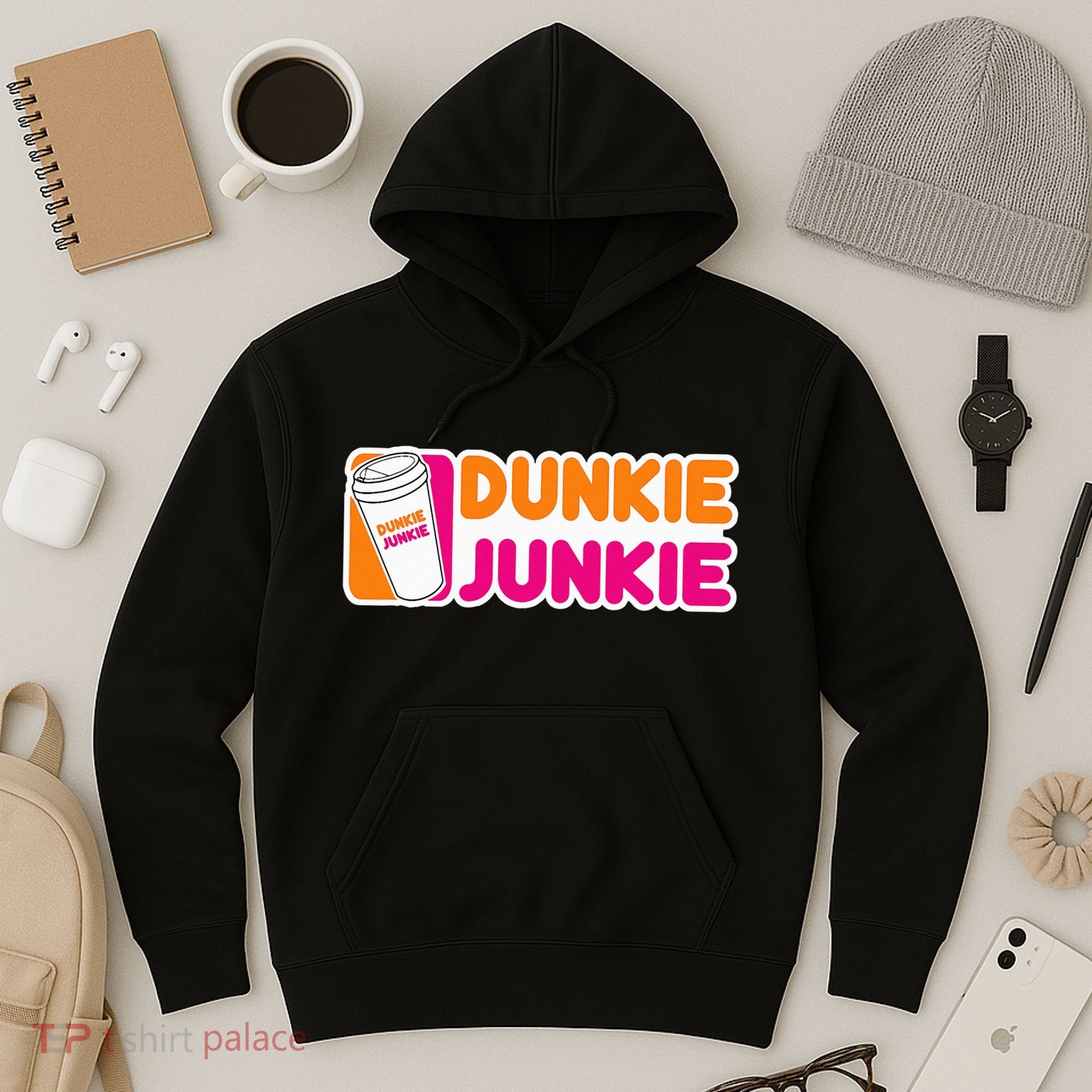 Dunkie Junkie Coffee Love Funny Coffee Saying Hoodie