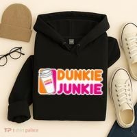 Dunkie Junkie Coffee Love Funny Coffee Saying Hoodie thumb 4