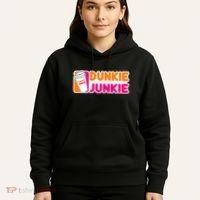 Dunkie Junkie Coffee Love Funny Coffee Saying Hoodie thumb 5