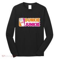 Dunkie Junkie Coffee Love Funny Coffee Saying Long Sleeve Shirt thumb 0