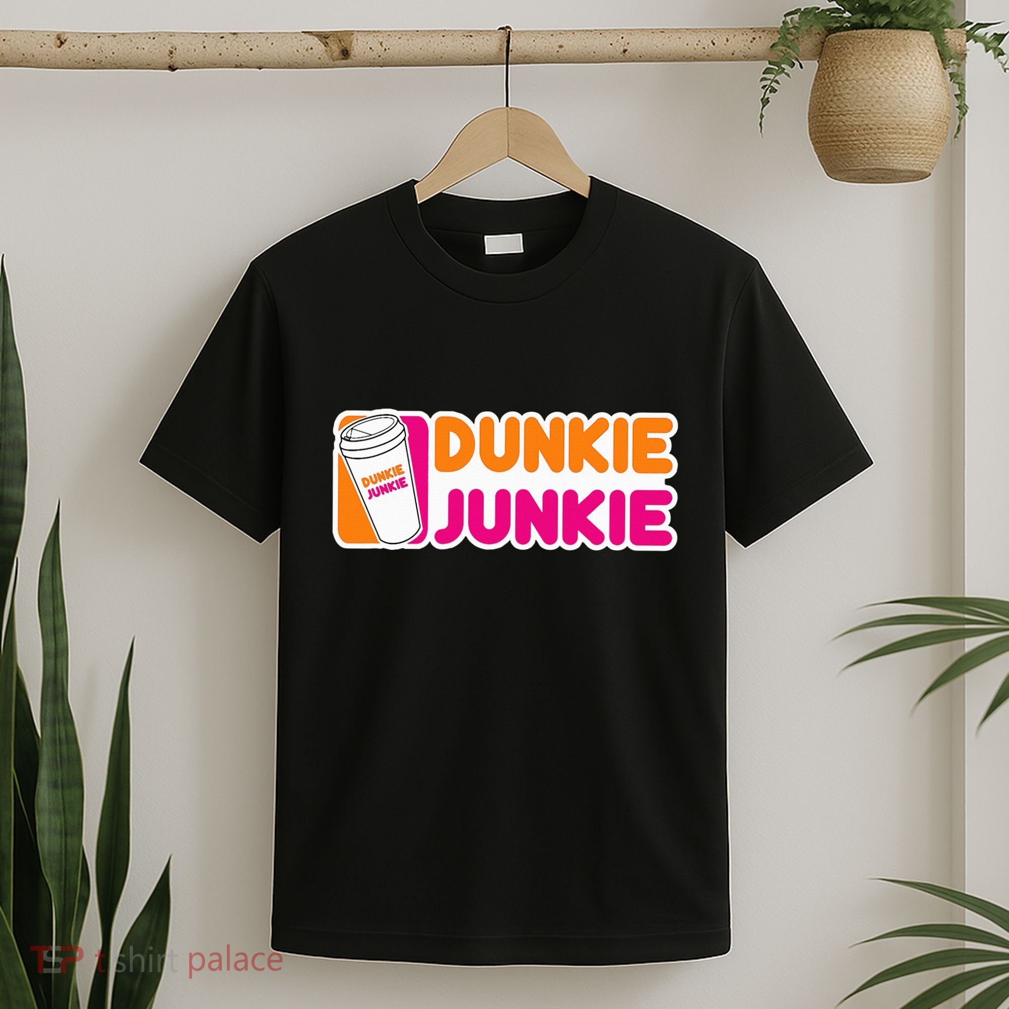Dunkie Junkie Coffee Love Funny Coffee Saying T-Shirt